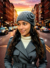 Load image into Gallery viewer, Beanie Accented w/Flower
