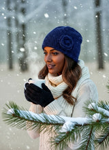 Load image into Gallery viewer, Beanie Accented w/Flower
