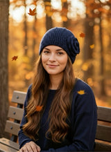 Load image into Gallery viewer, Beanie Accented w/Flower

